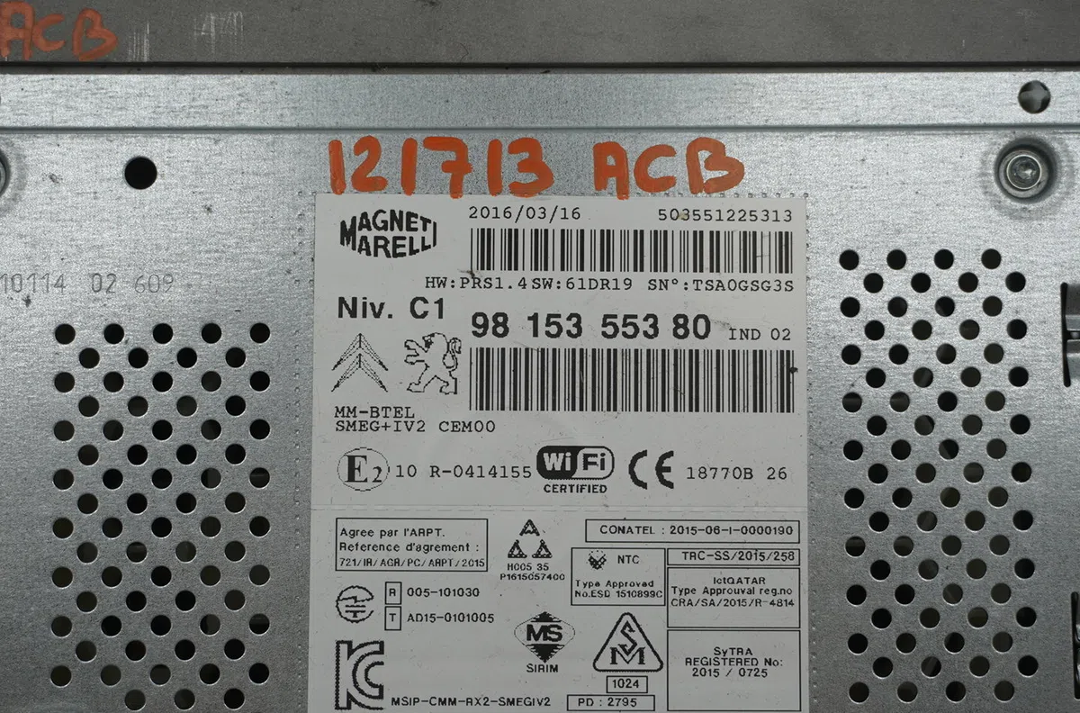 Autoradio Ds DS 3 (SA_) 1.2 vti 82 (2015-2019) occasion