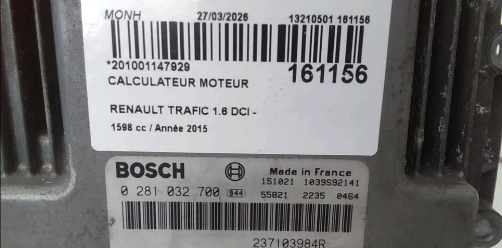 Calculateur moteur Renault TRAFIC III Camionnette (FG_) 1.6 dci 140 (fgma) (2014) occasion — photo 2