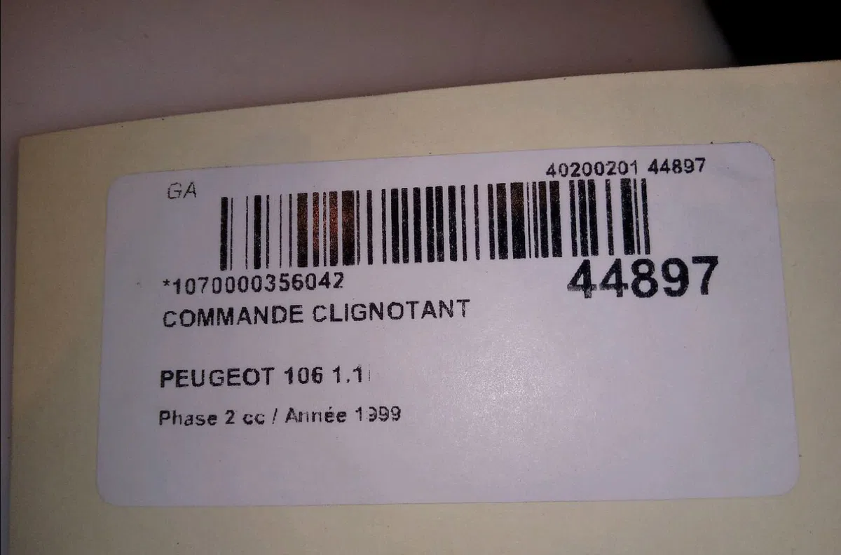 Commande clignotant Peugeot 106 II (1A_, 1C_) 1.1 i (1996-2004) occasion — photo 4