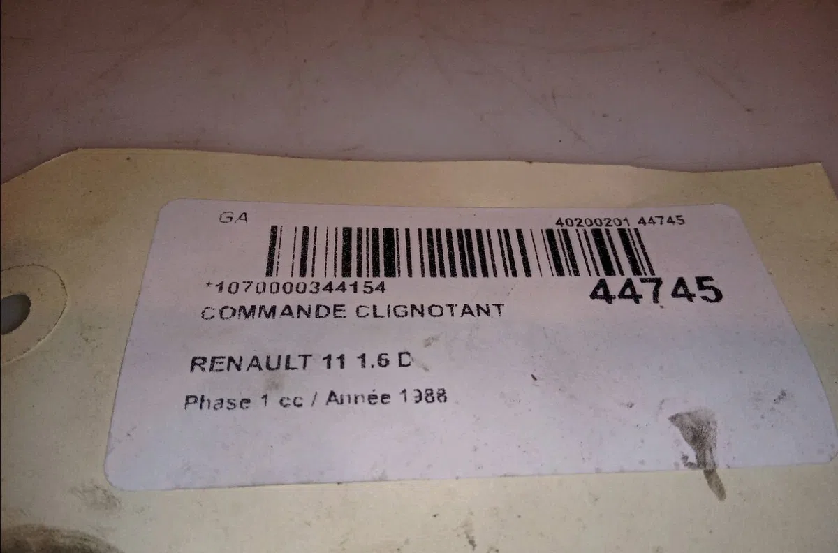 Commande clignotant Renault 11 (B-C37_) 1.6 d (b-c374) (1983-1988) occasion — photo 4