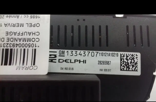 Commande de chauffage Opel MERIVA B Monospace (S10) 1.7 cdti (75) (2010-2017) occasion — photo 2