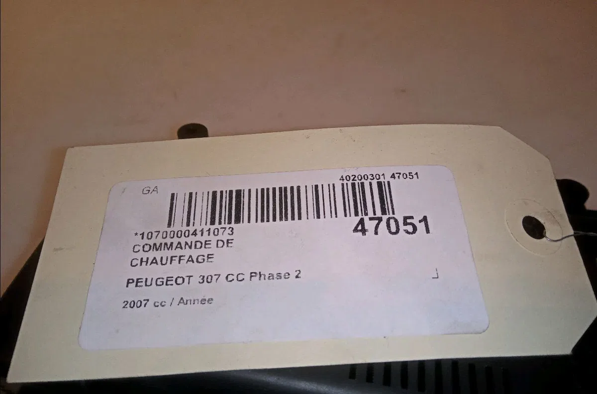 Commande de chauffage Peugeot 307 CC (3B) 1.6 16v (2003-2009) 2 portes occasion — photo 4