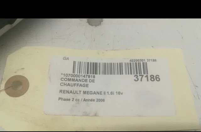 Commande de chauffage Renault MEGANE II (BM0-1_, CM0-1_) 1.6 16v (2006-2008) occasion — photo 3