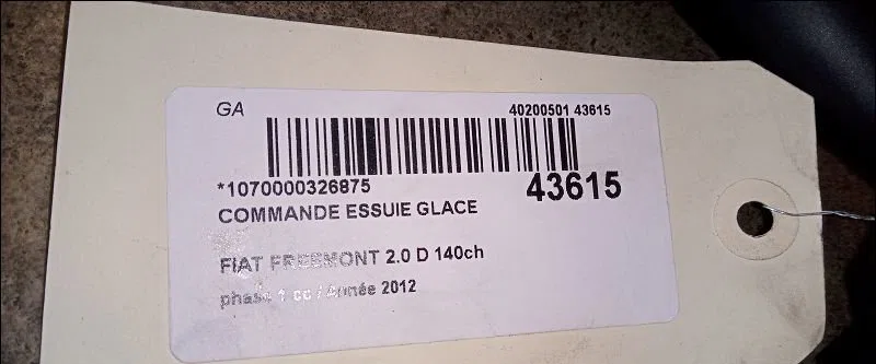 Commande essuie glace Fiat FREEMONT (345_) 2.0 jtd (2011) occasion — photo 2