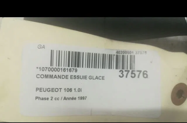 Commande essuie glace Peugeot 106 I (1A, 1C) 1.0 (1991-1996) occasion — photo 3