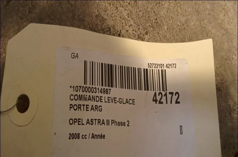 Commande leve-glace porte arrière gauche Opel ASTRA H (A04) 1.7 cdti (l48) (2004-2010) 5 portes occasion — photo 2