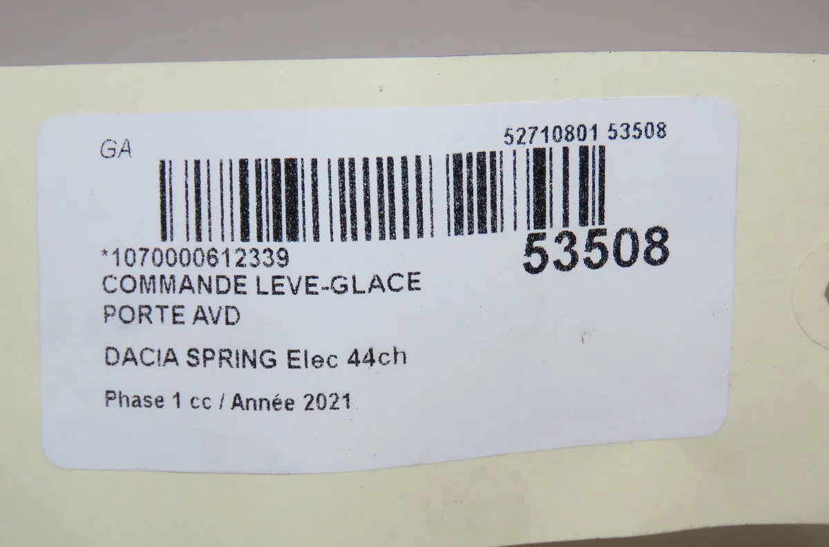 Commande lève-glace porte avant droite Dacia SPRING Ev (b6m1) (2020) 5 portes occasion — photo 3