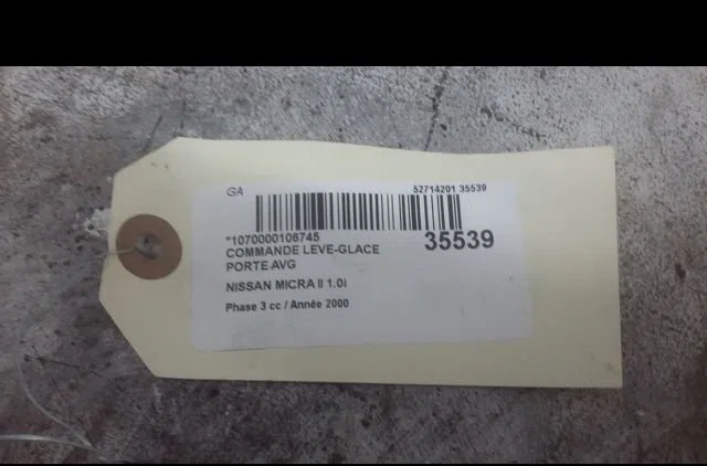 Commande lève-glace porte avant gauche Nissan MICRA II (K11) 1.0 i 16v (1992-2000) occasion — photo 3
