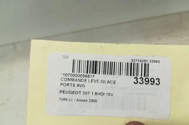 Commande lève-glace porte avant gauche PEUGEOT 307 2006 occasion — photo 3