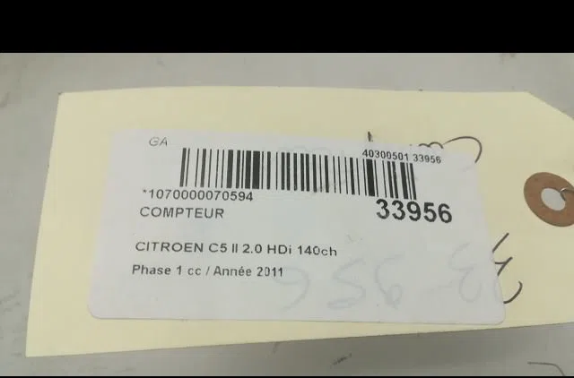 Compteur Citroen C5 III (RD_) 2.0 hdi 165 (2009) occasion — photo 4
