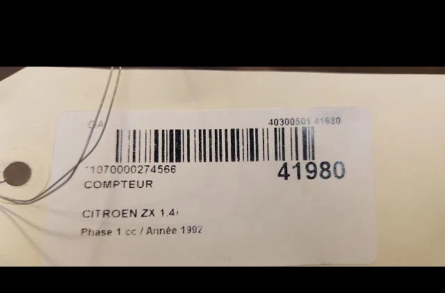 Compteur Citroen ZX (N2) 1.4 (1991-1997) occasion — photo 3