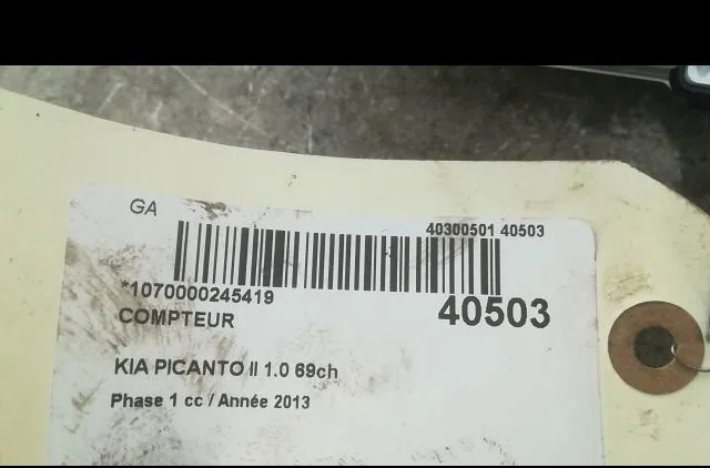 Compteur Kia PICANTO II (TA) 1.0 (2011-2017) occasion — photo 3