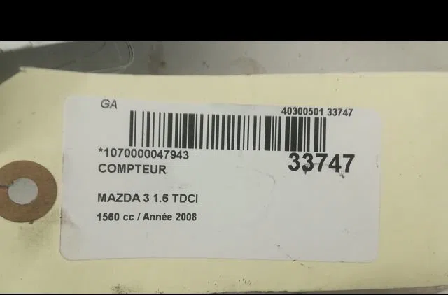Compteur Mazda 3 (BK) 1.6 di turbo (2004-2009) occasion — photo 4