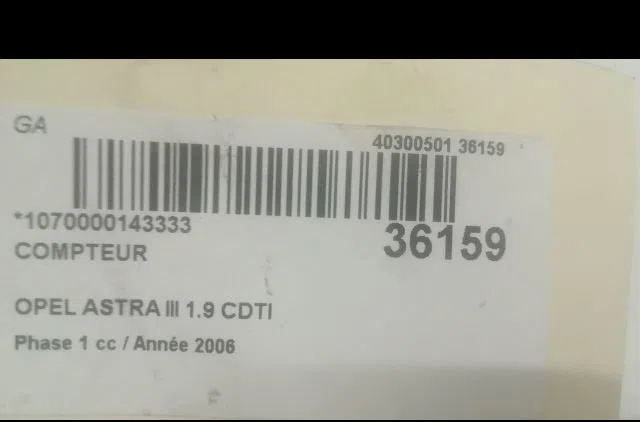 Compteur Opel ASTRA H GTC (A04) 1.9 cdti (l08) (2005-2010) occasion — photo 3