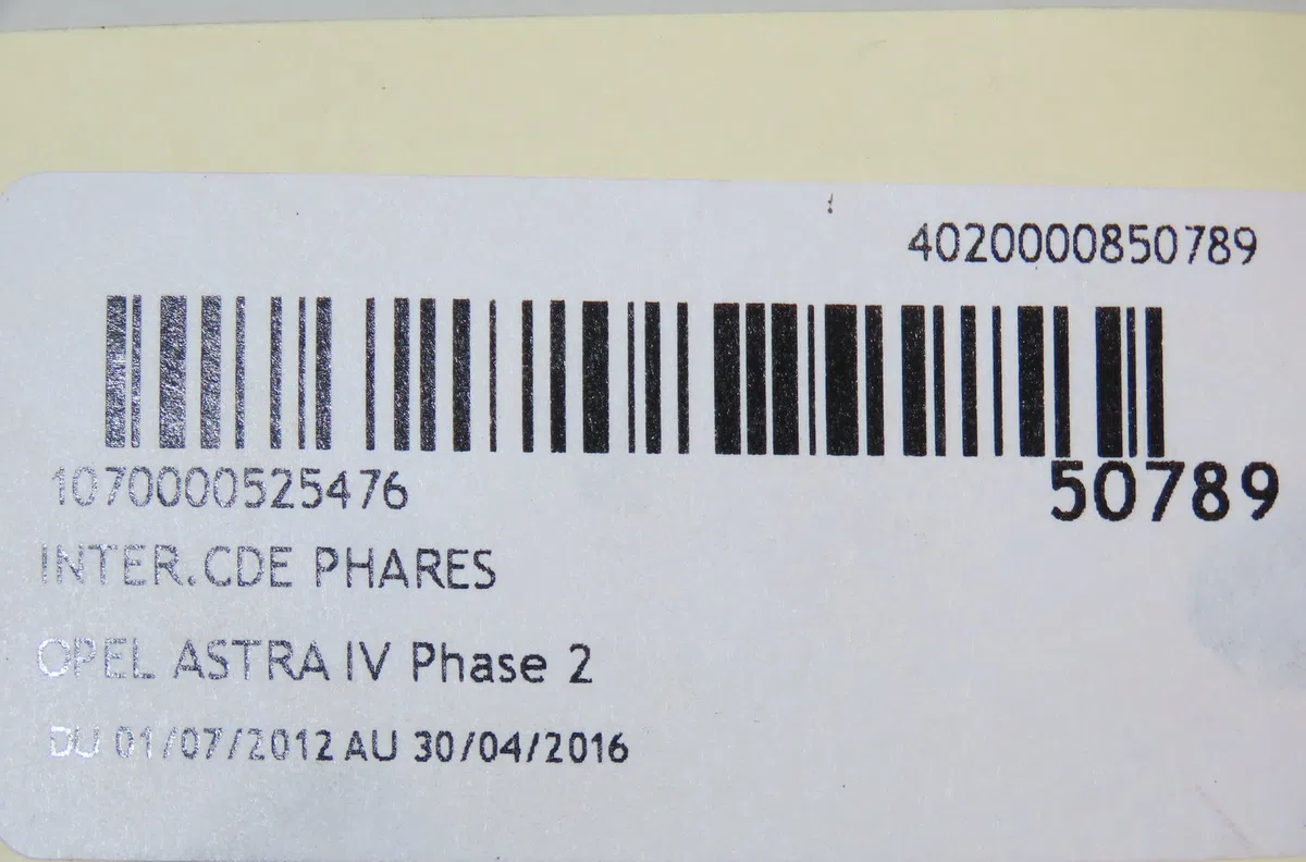 Interrupteur commande de phares Opel ASTRA J (P10) 1.7 cdti (68) (2009-2015) occasion