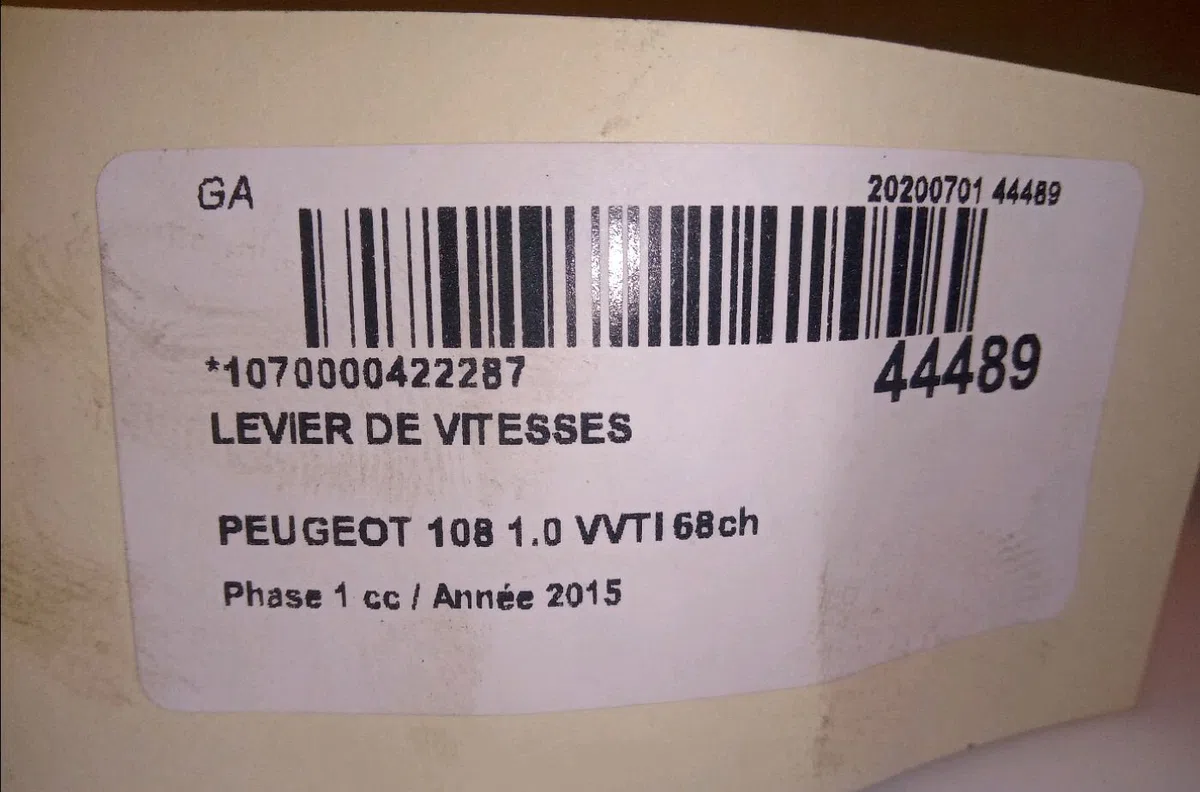 Levier de vitesses Peugeot 108 1.0 vti (2014) occasion