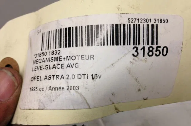 Mecanismemoteur leve-glace avg OPEL ASTRA II 2003 occasion