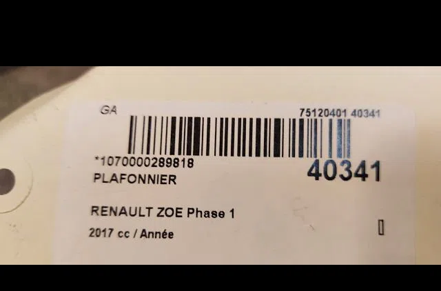 Plafonnier Renault ZOE (BFM_) Zoe (2012) 5 portes occasion