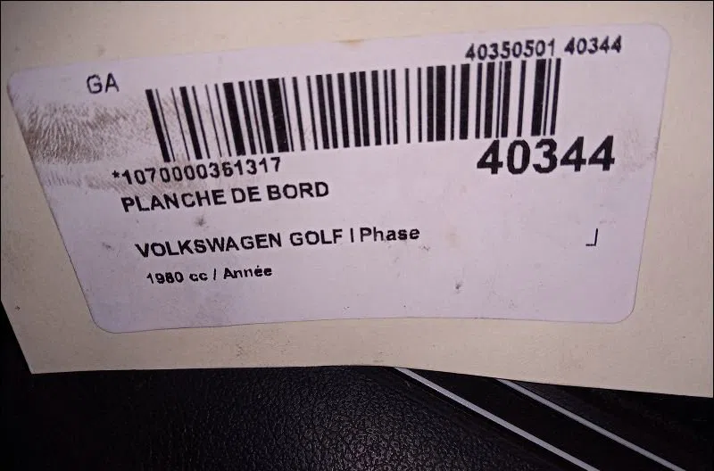 Planche de bord Volkswagen GOLF I (17) 1.1 (1974-1983) occasion