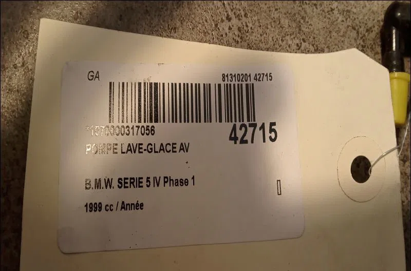 Pompe lave-glace avant Bmw 5 (E39) 530 d (1998-2000) occasion
