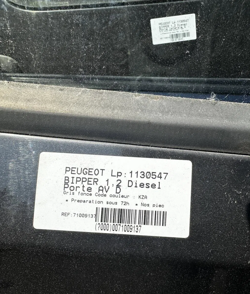 Porte avant droite PEUGEOT BIPPER occasion