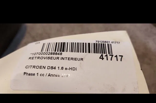Retroviseur interieur Citroen DS4 (NX_) 2.0 hdi 165 (2011-2015) occasion